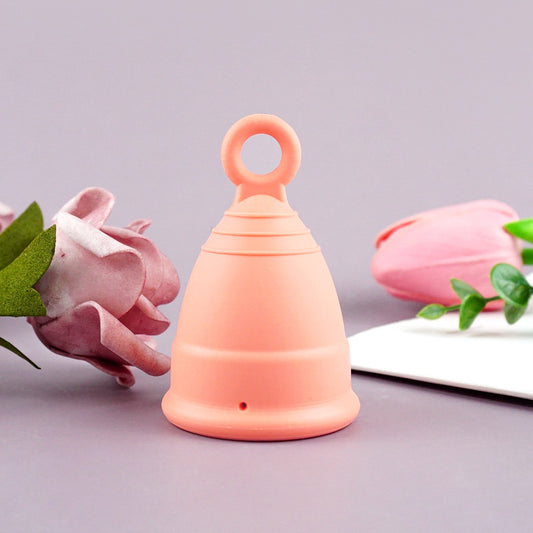Reusable Eco Friendly Menstrual Ring Cup Medical Grade Silicone with safety bag 2PCS