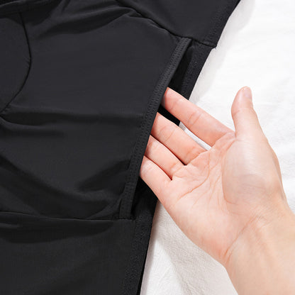 Nylon large size leak-proof menstrual period panties with pocket design 3PCS