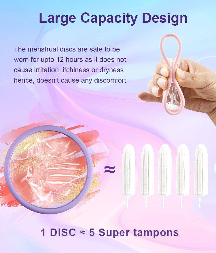 50 PCS Eco-friendly Disposable Menstruales Period Disc  Menstrual Disc Cup Silicone