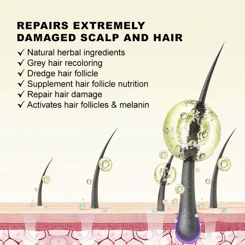 60ml * 3 Rosemary essential oil hair care soft dry hair moisturizing with massager