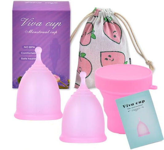 Menstrual Cup Set - Pink - Menstrual Cup Made of Medical Silicone