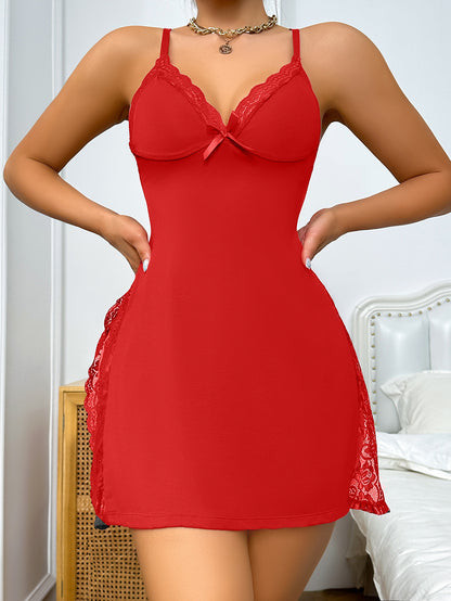 Lencería Babydoll para mujer, camisón de encaje, camisón bonito, modal.