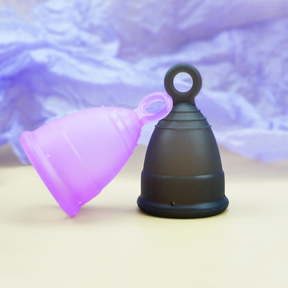 Reusable Eco Friendly Menstrual Ring Cup Medical Grade Silicone with safety bag 2PCS