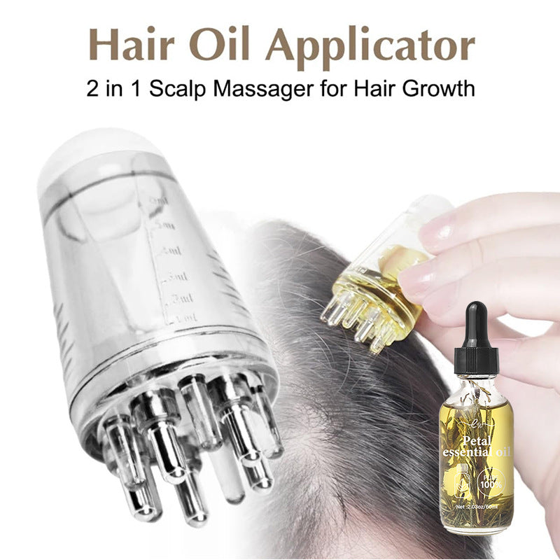 60ml * 3 Rosemary essential oil hair care soft dry hair moisturizing with massager