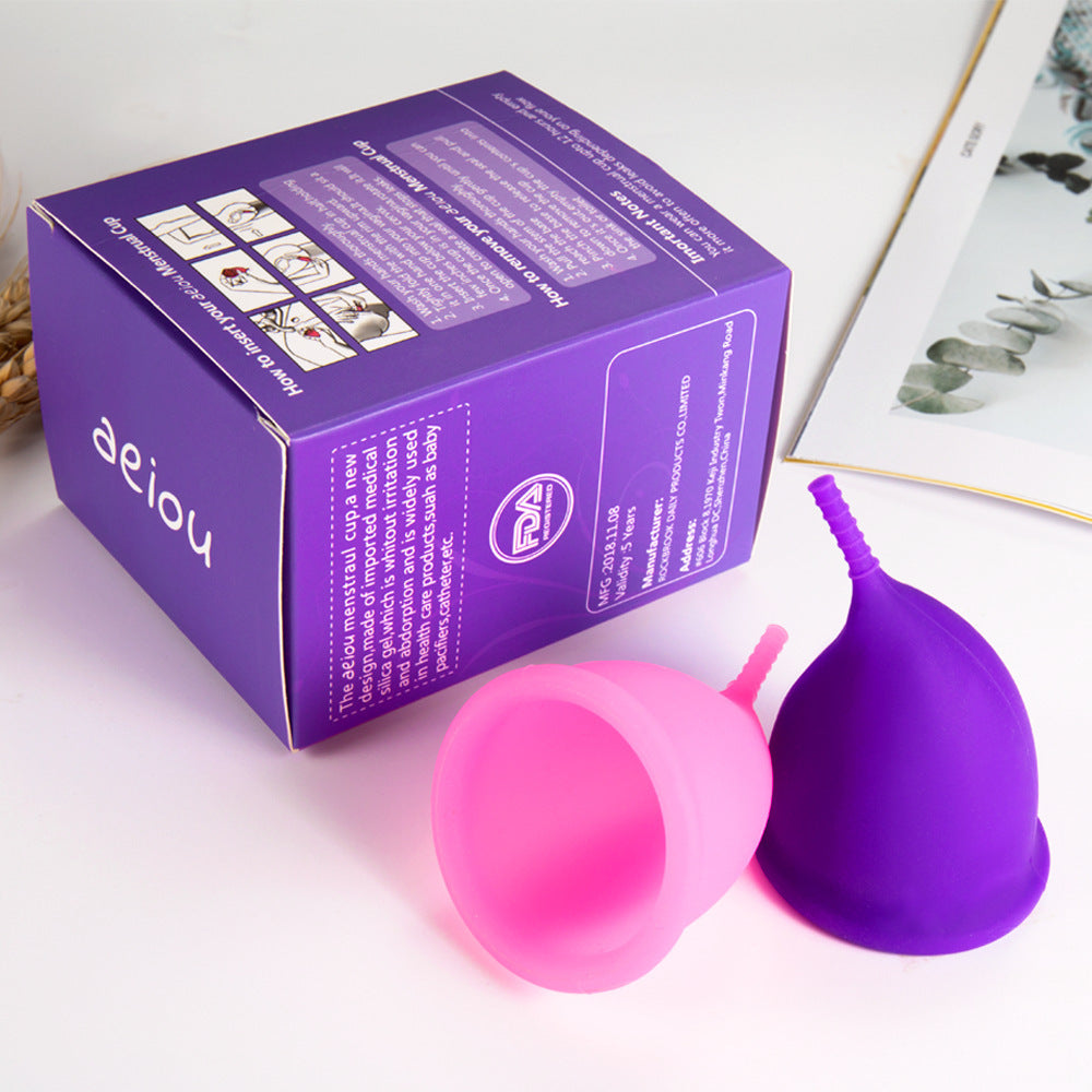 Menstrual cup fits the human body with medical silicone 2pack