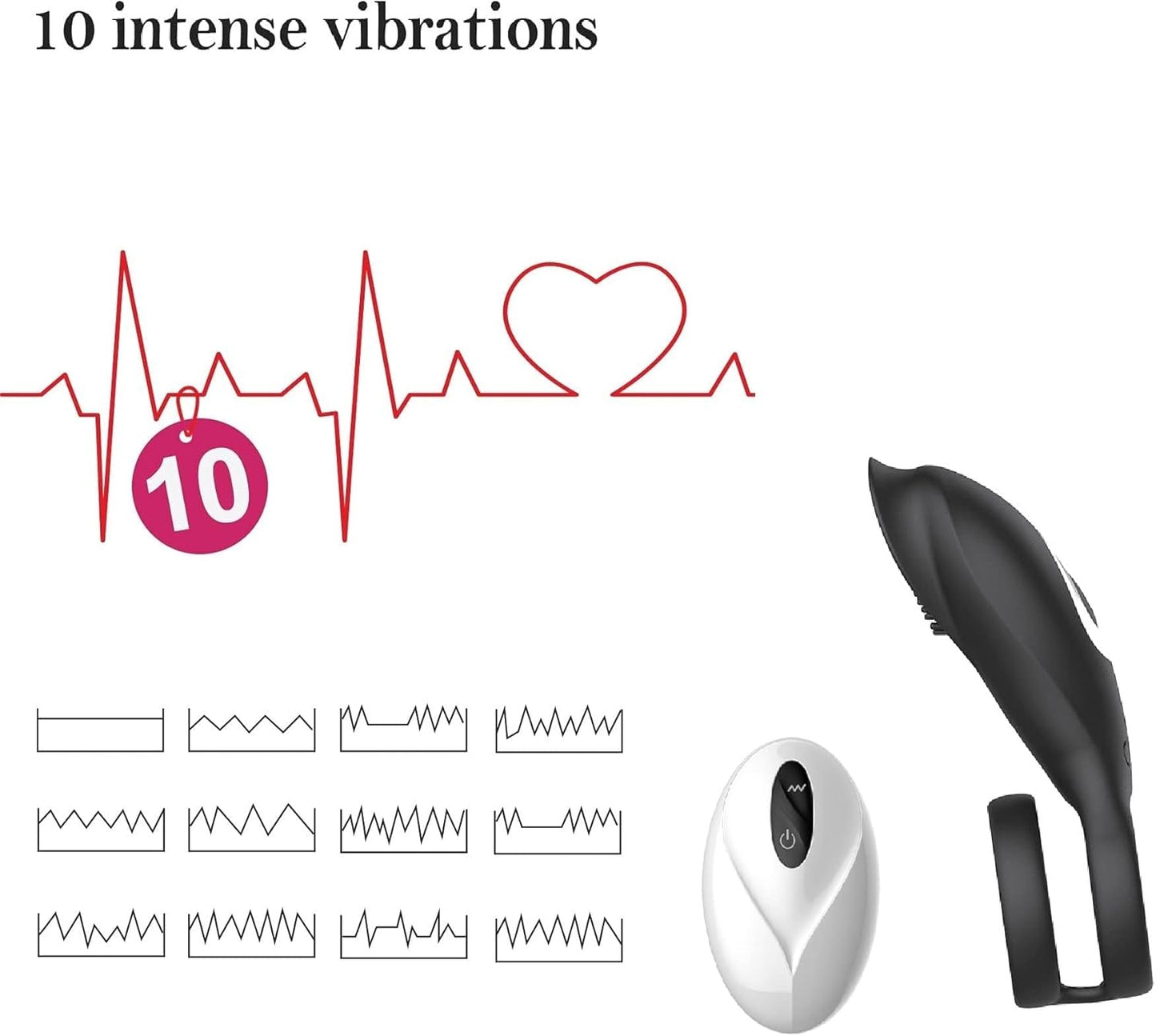 Anillo de masaje inteligente de doble banda: control remoto inalámbrico, flexible y resistente al agua.