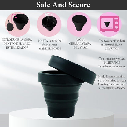 2 Pack Menstrual Cup Reusable Steriliser period Cup