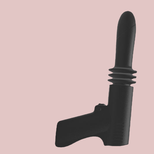 Black wine bottle stopper on a white background