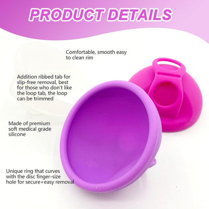 Silicone Period Disco Menstrual Disc Reusable Menstrual Disc 2PCS