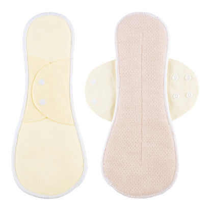 Solid Color Cotton Wing Stitching Washable Sanitary Pad 4 Leak-Proof Period Pad 3PCS