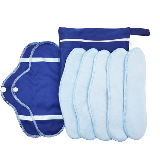 Reusable Menstrual Pads 8-pack washable fleece Period Pad set (Small)