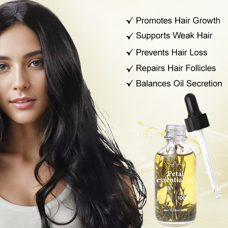 60ml * 3 Rosemary essential oil hair care soft dry hair moisturizing with massager