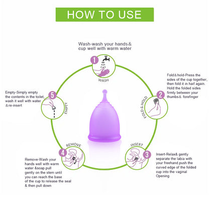 2 Pack Menstrual Cup Reusable Steriliser period Cup