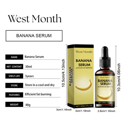 West & Month 30ml Banana Fat Burning Body Essential Oil Prevent Sagging Skin Massage Waist Belly Weight Lose Firming Essential Oil