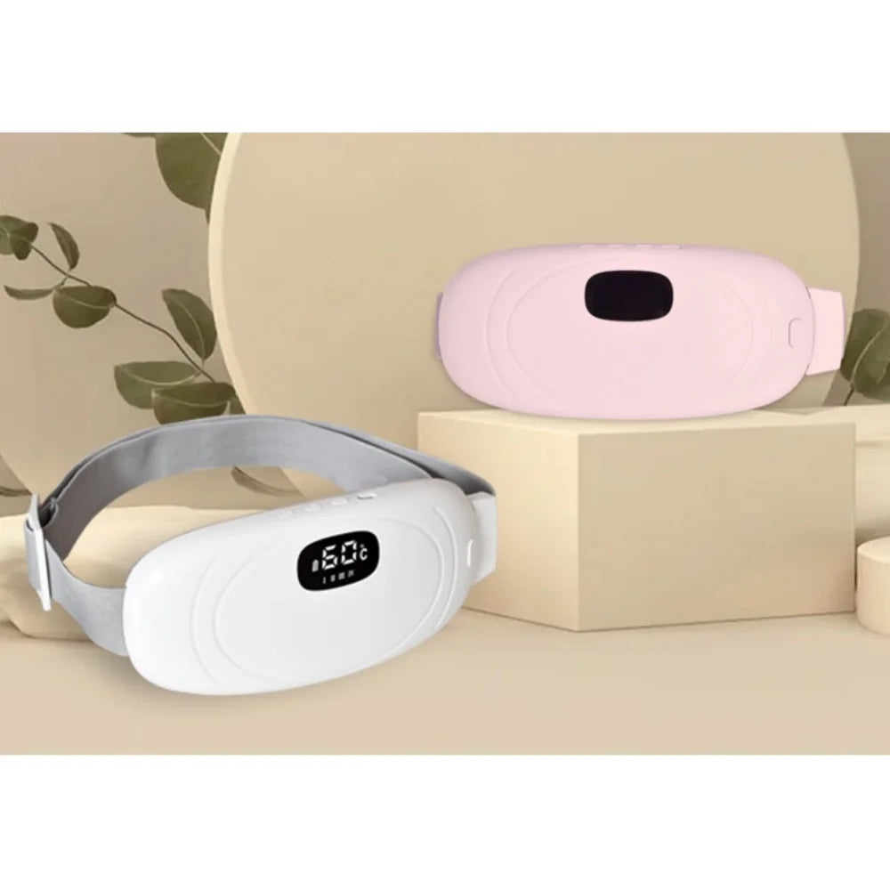 ‌Deep Heating & Vibration Massage Belt - Relieve Period Cramps & Back Pain, Portable Waist Support
