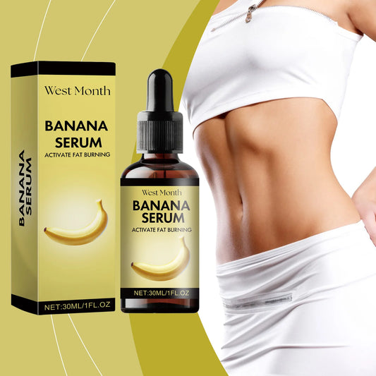 West & Month 30ml Banana Fat Burning Body Essential Oil Prevent Sagging Skin Massage Waist Belly Weight Lose Firming Essential Oil