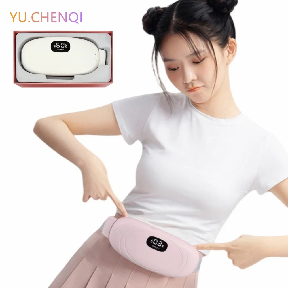 ‌Deep Heating & Vibration Massage Belt - Relieve Period Cramps & Back Pain, Portable Waist Support