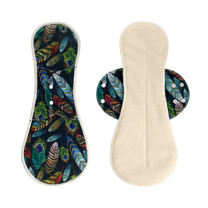 Cotton Mesh Fabric Wing Stitching Washable Sanitary Pad Leak-Proof Sanitary Napkin Pad 3PCS