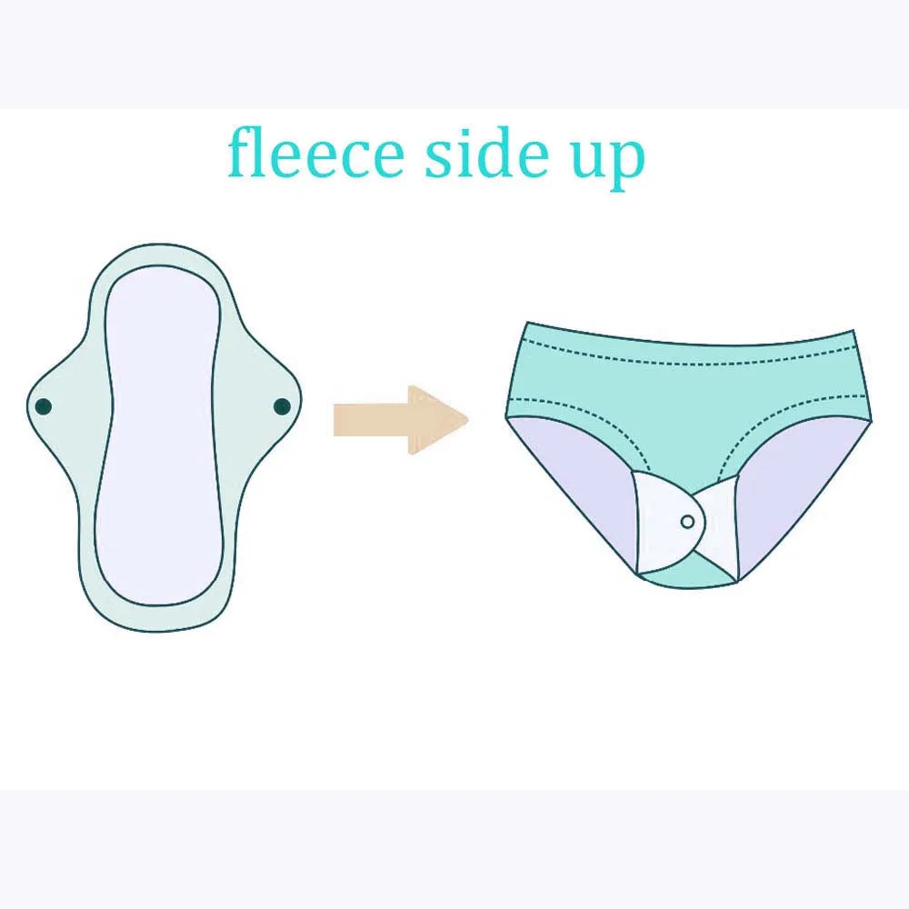 Bamboo Charcoal Menstrual Postpartum Reusable Panty Liner Daily Pads Period Relief Women Care Reusable Sanitary Cloth Pads