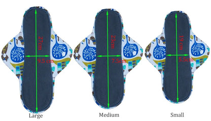 Bamboo Charcoal Menstrual Postpartum Reusable Panty Liner Daily Pads Period Relief Women Care Reusable Sanitary Cloth Pads