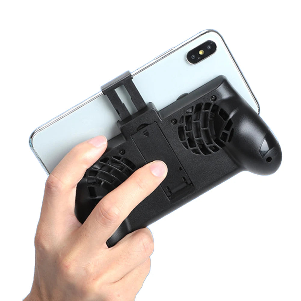 Gaming Accessories Handheld Grip Game Controller Joystick Gamepad for Pubg Trigger Dual Cooling Fan Game Cooler for Phones