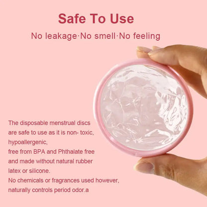 50 PCS Eco-friendly Disposable Menstruales Period Disc  Menstrual Disc Cup Silicone