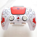 Sony PS5 original game controller modified and upgraded with Hall effect TMR joysticks: Blood Red God of War edition.