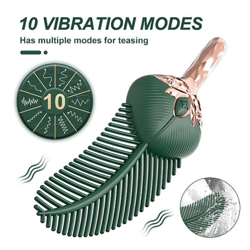 Mini masajeador de varita – 20 modos de vibración, relajación corporal completa, recargable por USB.