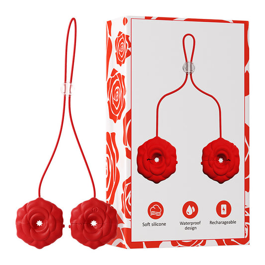 Smart Rose Silicone Massage Clip – Adjustable Vibration, Portable & Comfortable