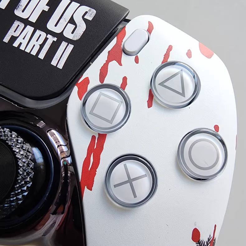 Sony original PS5 game controller modified and upgraded with Hall TMR joysticks: The Last of Us edition