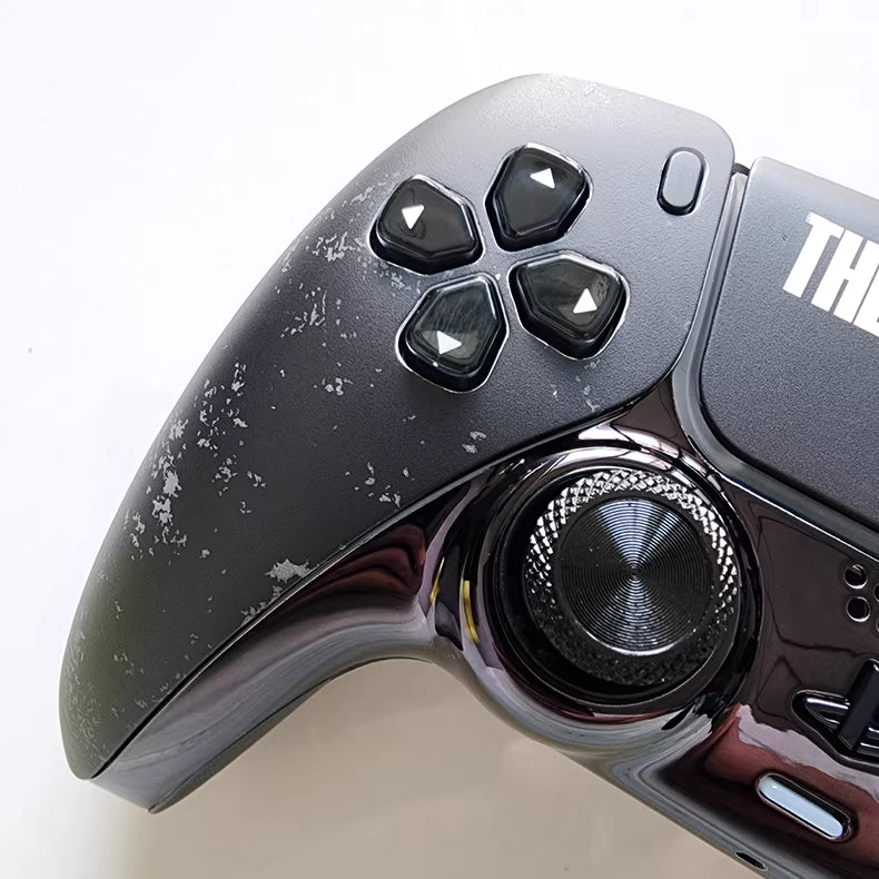 Sony original PS5 game controller modified and upgraded with Hall TMR joysticks: The Last of Us edition