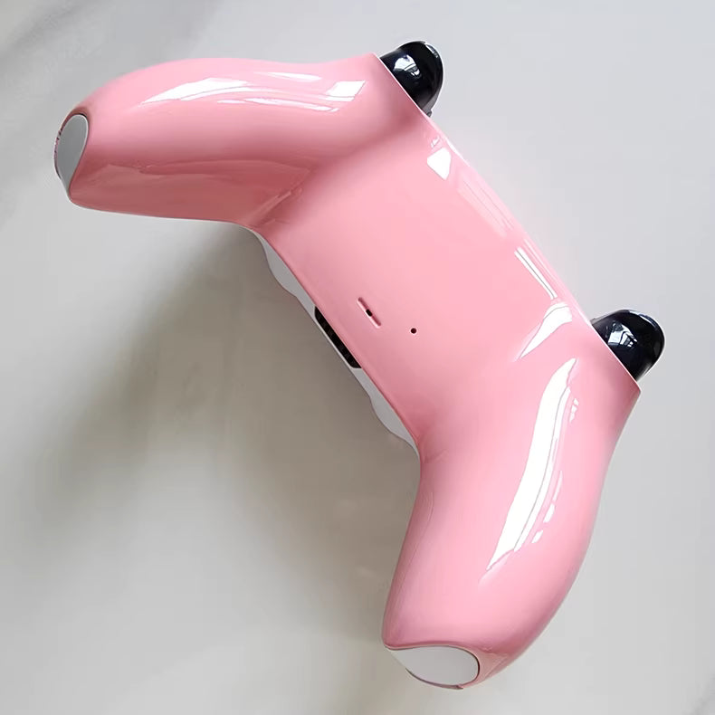 Sony PS5 original controller modified and upgraded with Hall TMR joysticks: Sakura Star edition.