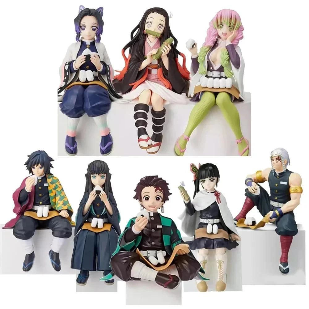*Hot sale Anime Demon Slayer Figure Kamado Tanjirou Nezuko Sitting Posture Action Figure PVC Model Doll Collection Toy Gift Kids