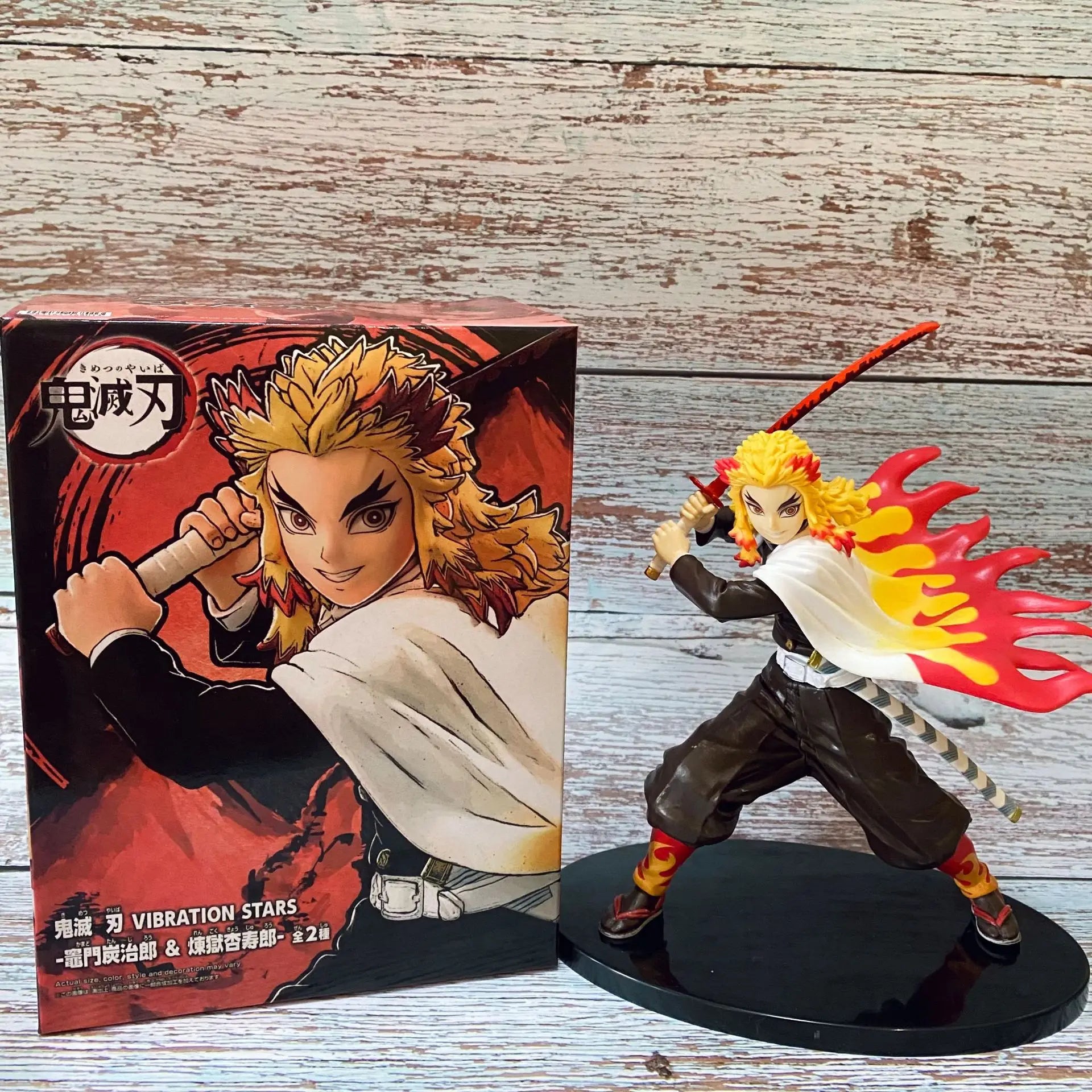 Cartoon Anime Demon Slayer Action Figure Rengoku Kyoujurou Fighting Kimetsu No Yaiba PVC Collectible Model Toy Kid Gift