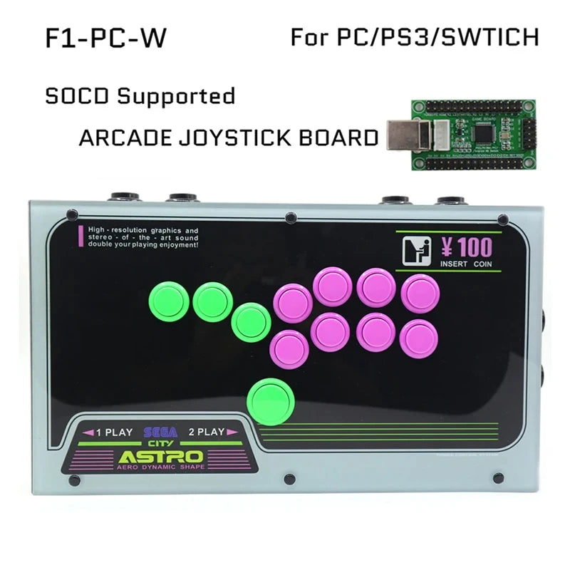 Fightbox Arcade Game Controller All Buttons Fighting Games Console Arcade Joystick Board Games Controller For PC/PS/PS5/Xbox/NS