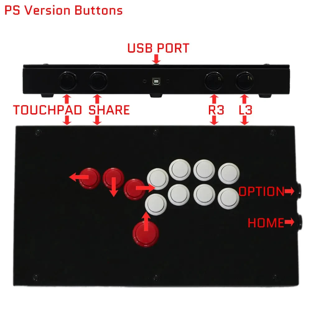 Fightbox Arcade Game Controller All Buttons Fighting Games Console Arcade Joystick Board Games Controller For PC/PS/PS5/Xbox/NS