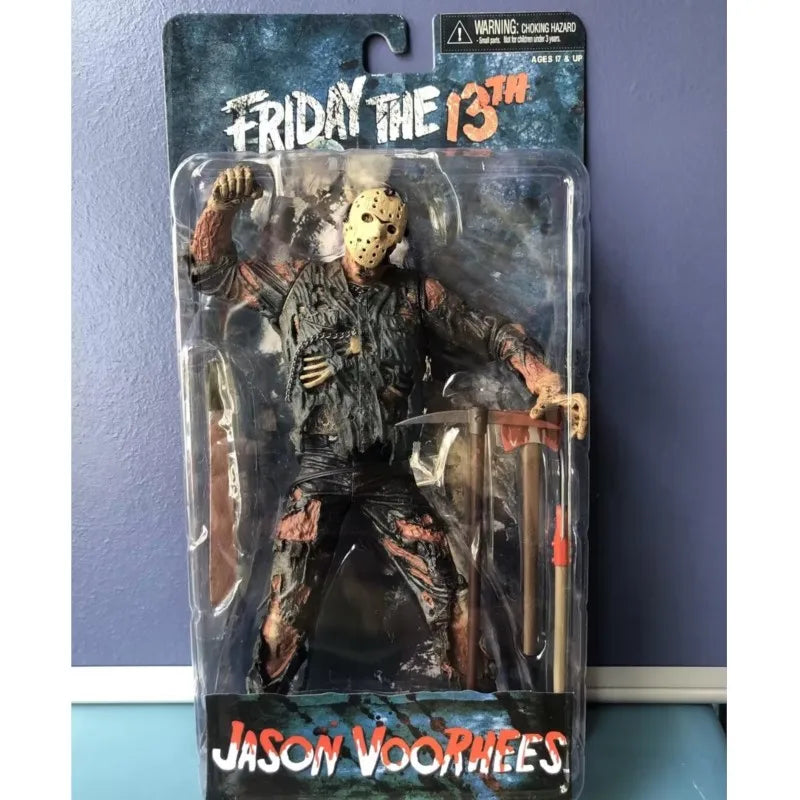 NECA Friday The 13th Figure Toys Freddy Jason Voorhees Blood Action Figure Jason Collectible Model Christmas Halloween Gifts