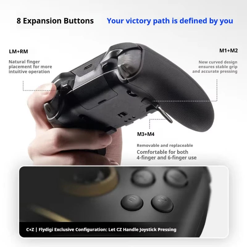 New Flydigi Vader5 Pro Game Controller Wireless Bluetooth Original Competitive Elite Gamepads for PC/NS2/Mobile/Steam