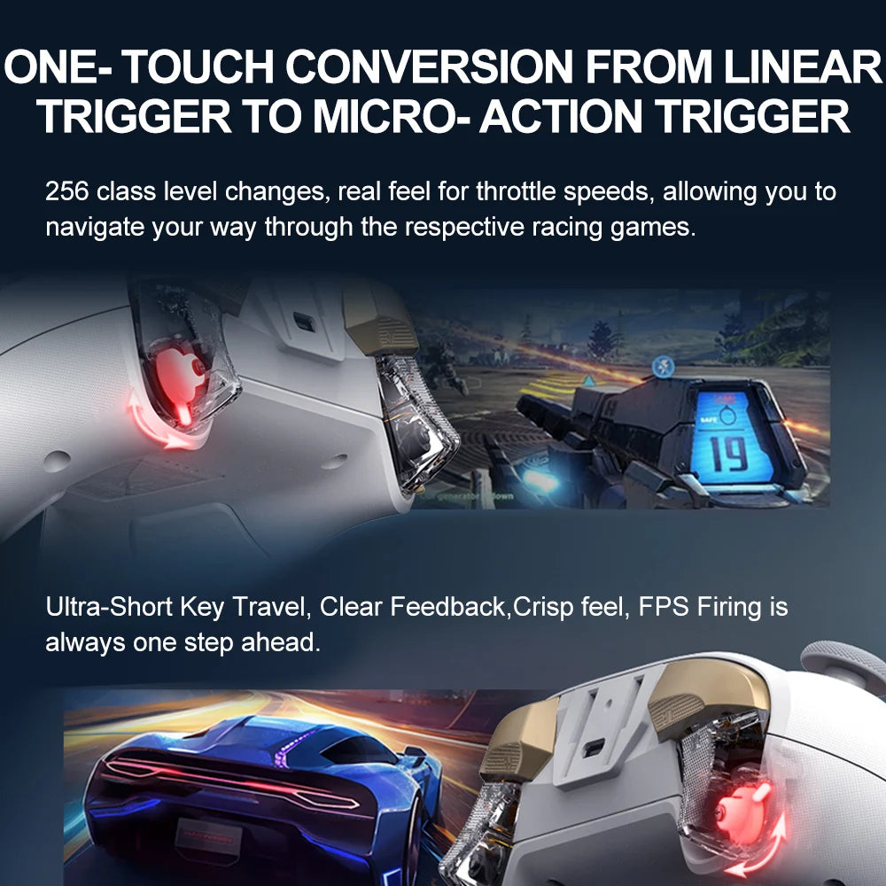 GameSir Cyclone 2 Multiplatform Wireless Game Controller with GameSir Mag Res TMR Sticks for Switch Android iOS PC and Steam