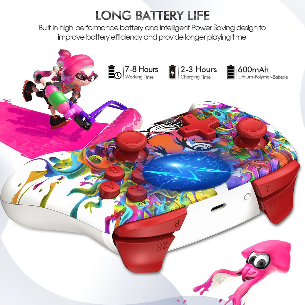 Game Controller for Nintendo Switch PRO PC Stock Wireless Vibration Switch Controller Gamepads USB Long Battery Life Multicolour