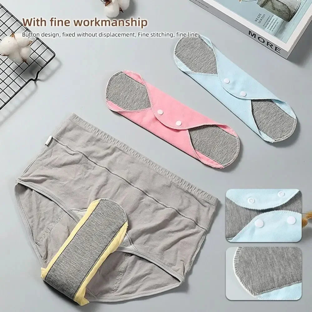 1/2/4pcs Reusable Leak Proof Sanitary Pads Menstrual Cloth Pads Washable Breathable Period Heavy Flow Night Use