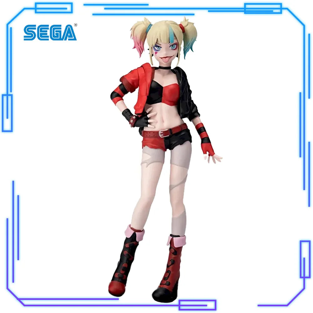 In Stock SEGA Original Genuine Anime Suicide Squad Isekai Desktop×Decorate Collections Harley Quinn Joker 16cm Model Toy Figures