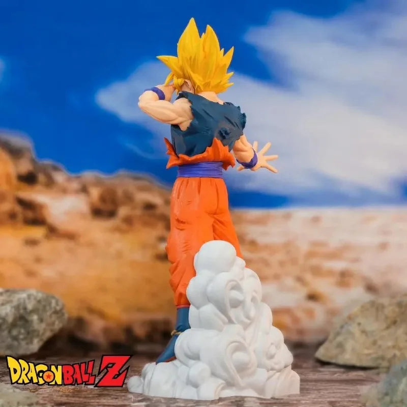 15cm/9.5in Anime Dragon Ball Z Figure Super Saiyan Goku Yuanqi Bullet Action Figures  Pvc Statue Collection Model Toys Gifts