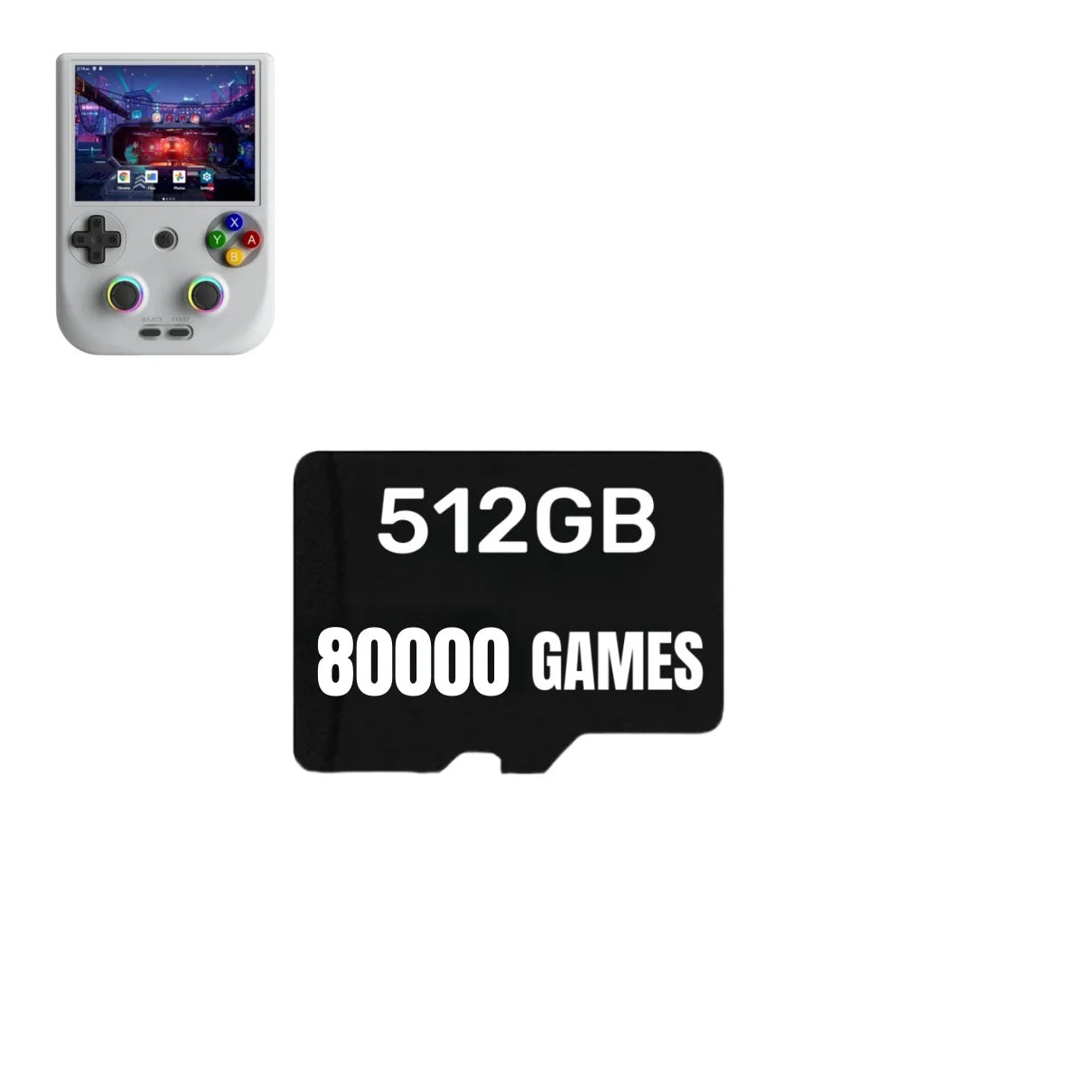 For ANBERNIC RG406V TF Game Card Video Game Consoles PSP 512G 80000 Game Pre-install Retro Games 256G  RG406V Memory Card