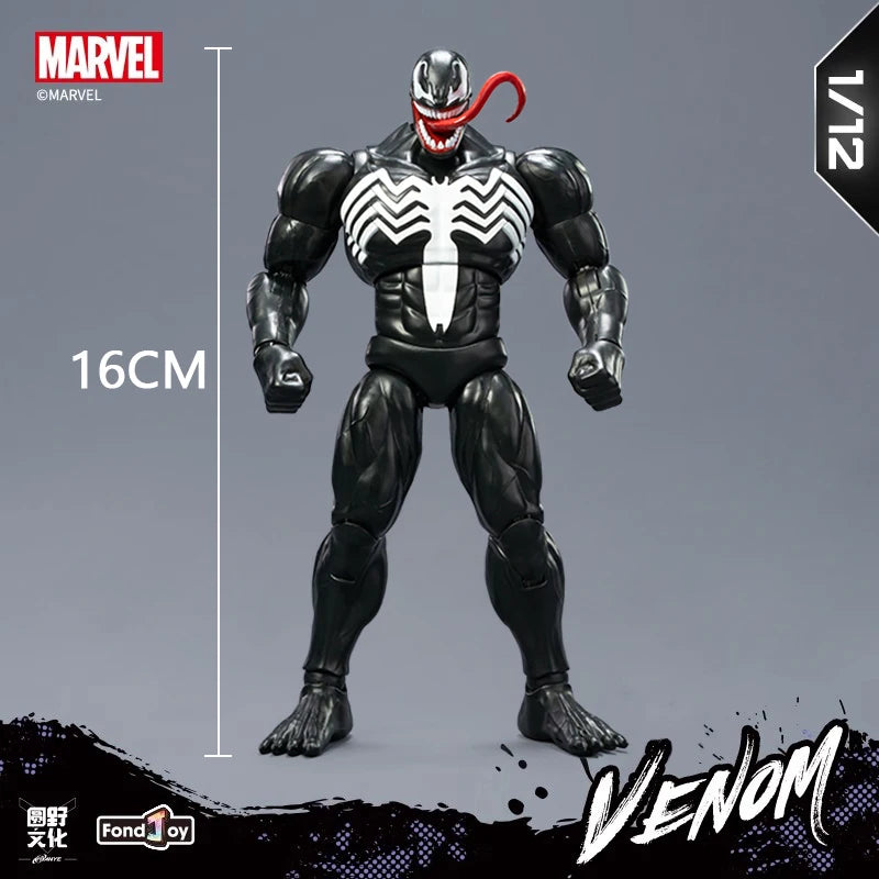 16cm Fondjoy Venom legends 1/12th Scale Action Figure Joint Movable Toys Change Face Statue Model Doll Collectible Kids Gift Toy