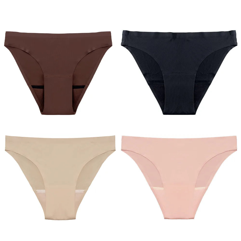 3pcs Washable Cotton Women Period Sanitary Briefs eco-friendly Seamless Menstrual Period Panties Swim Leak Proof Panties