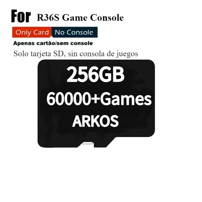 NEW V5 SD Card for R36S Retro Handheld Video Game Console Linux System 3.5Inch IPS Screen Portable Player 64GB 128GB 256GB Games