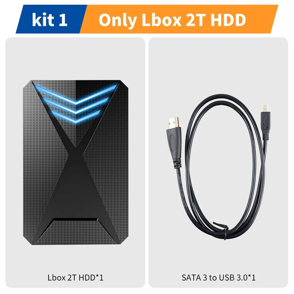 JMachen Launchbox 2TB Portable Gaming HDD with 4200+ 3D/PC Games Retro Game Console for PS4/PS3/PS2/Switchwith 4200+ PC/3D Games