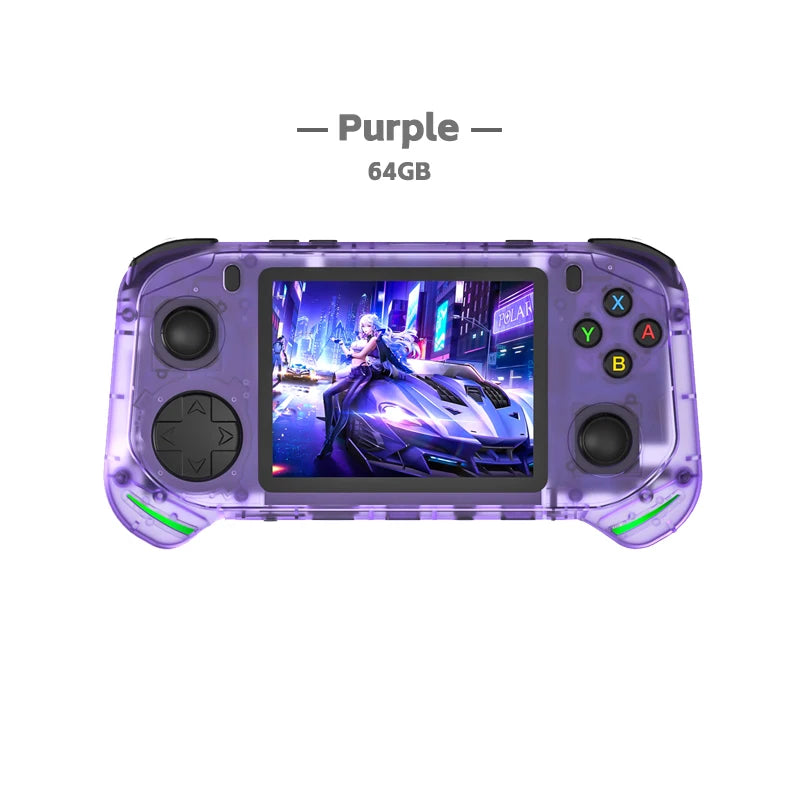 RX6H Retro Handheld Game Console Linux System 3.5 Inch IPS Screen Portable Pocket Video Player 64GB 128GB Games Kid Gift