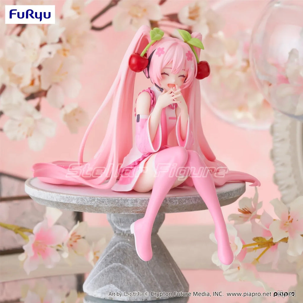 【SF】In Stock Original FuRyu Noodle Stopper Piapro Characters Sakura Miku 2023 Smile Figures Gift Anime Model